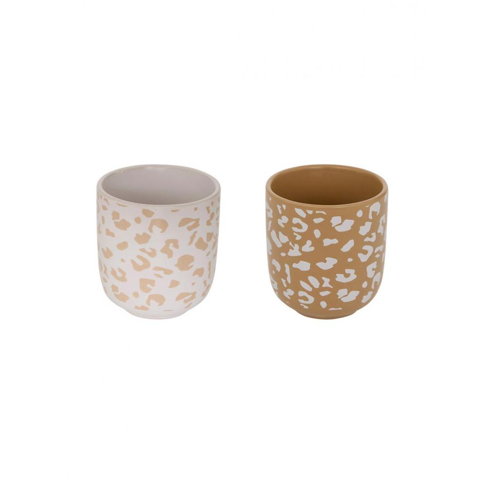 Κούπες espresso stoneware s/4 Leopard 6 x 6,5 cm Plastona 07.207154