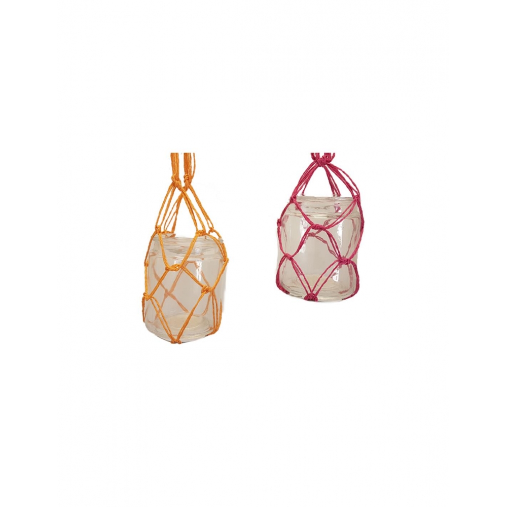 Μακραμέ χρωμ.με κηροπήγιο 8Χ10 3χρ. Plastona 02.224776