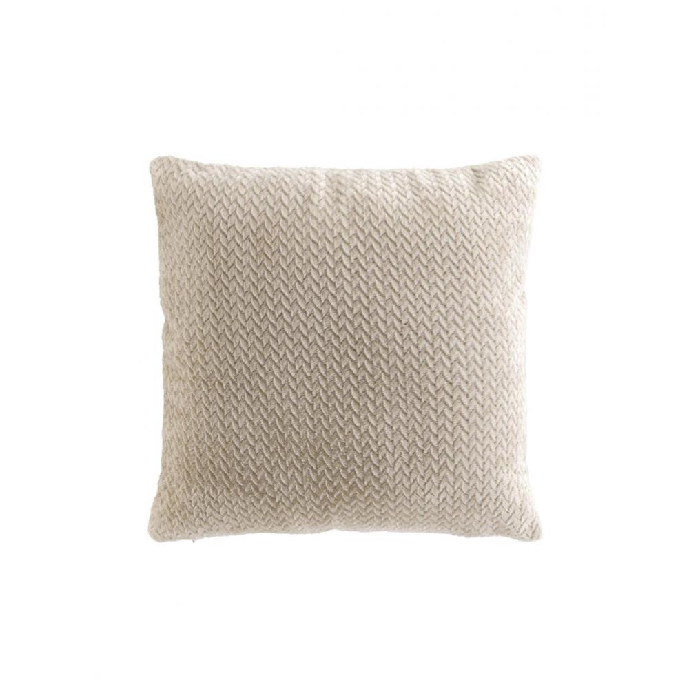 Μαξιλάρι embossed flannel μπεζ 45x45cm Plastona 027.1612757