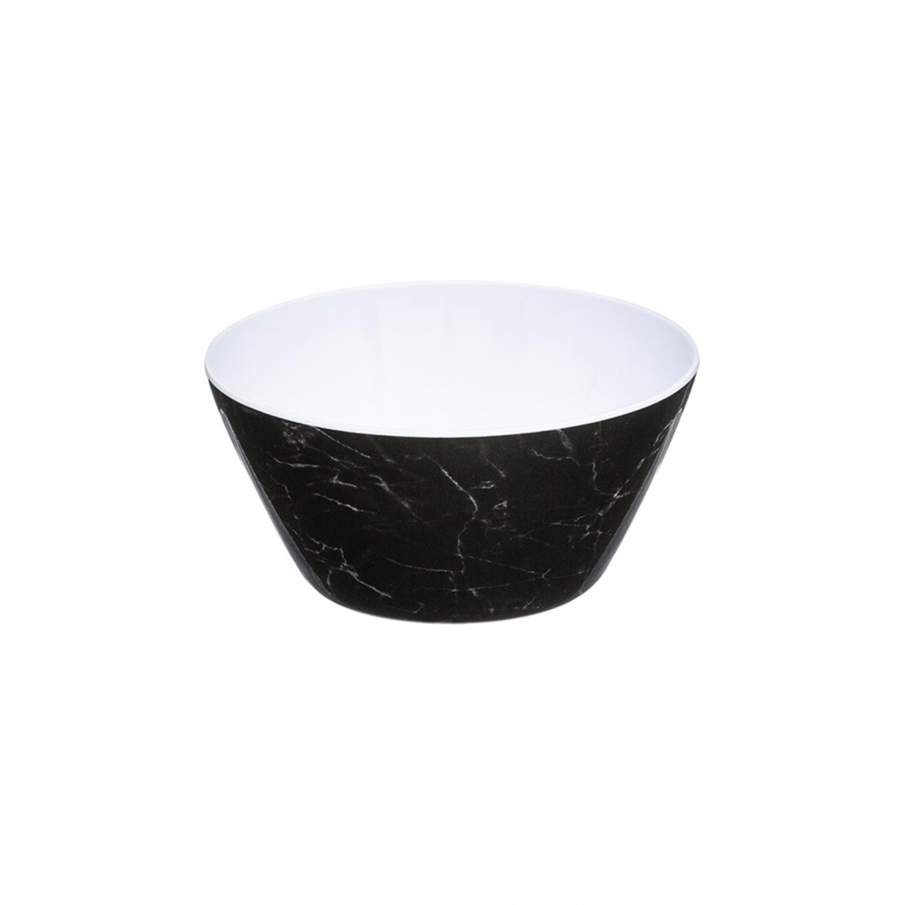 Μπωλ μαύρο μελαμίνης marble Φ15 Plastona 07.151407B