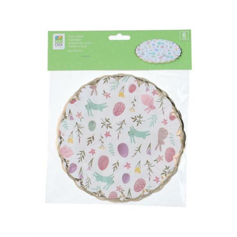 Πιάτα πασχαλινά σετ 6τεμ. Φ18cm Plastona 03.50180