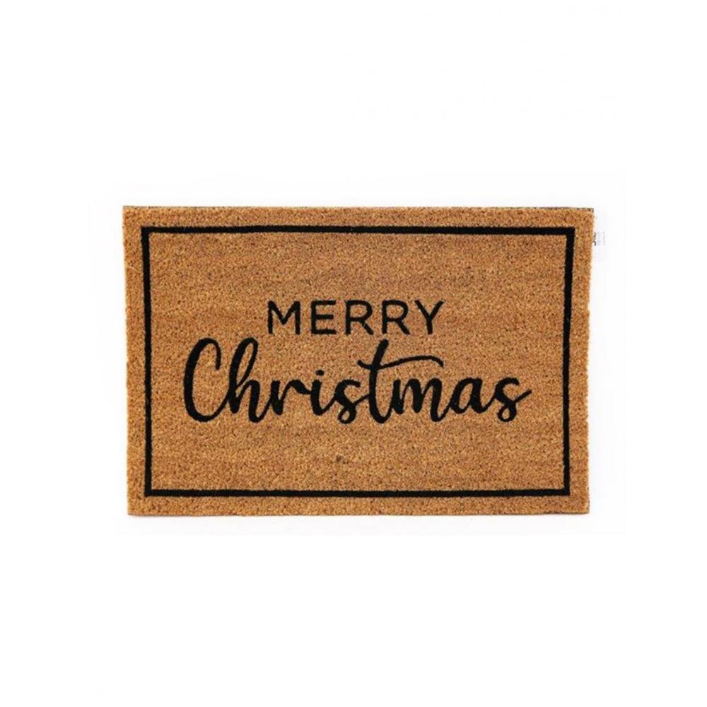 Ποδόμακτρο ψάθινο 60Χ40 MERRY CHRISTMAS Plastona 014.XMN2392
