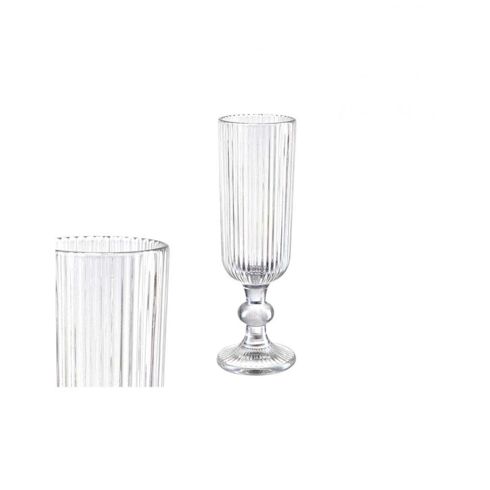 Ποτήρι σαμπάνιας γυαλ.διάφανο 160ml/5,5x18,4cm Plastona 029.84905