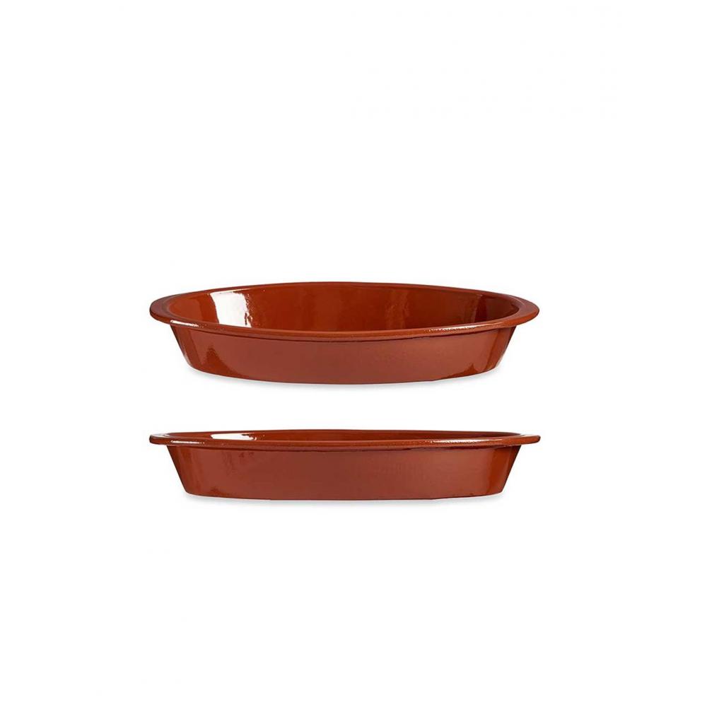 Σκεύος σερβ.πυρίμαχο οβάλ Terracota 45x27x6,5cm Plastona 029.99517