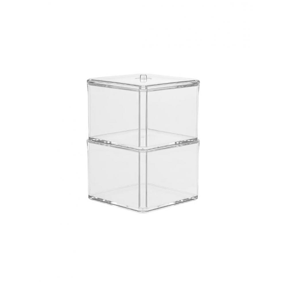 Θήκη για βαμβάκι ακρυλ.2πλή 9,4 x  9,4 x 16,6 cm Plastona 07.155906