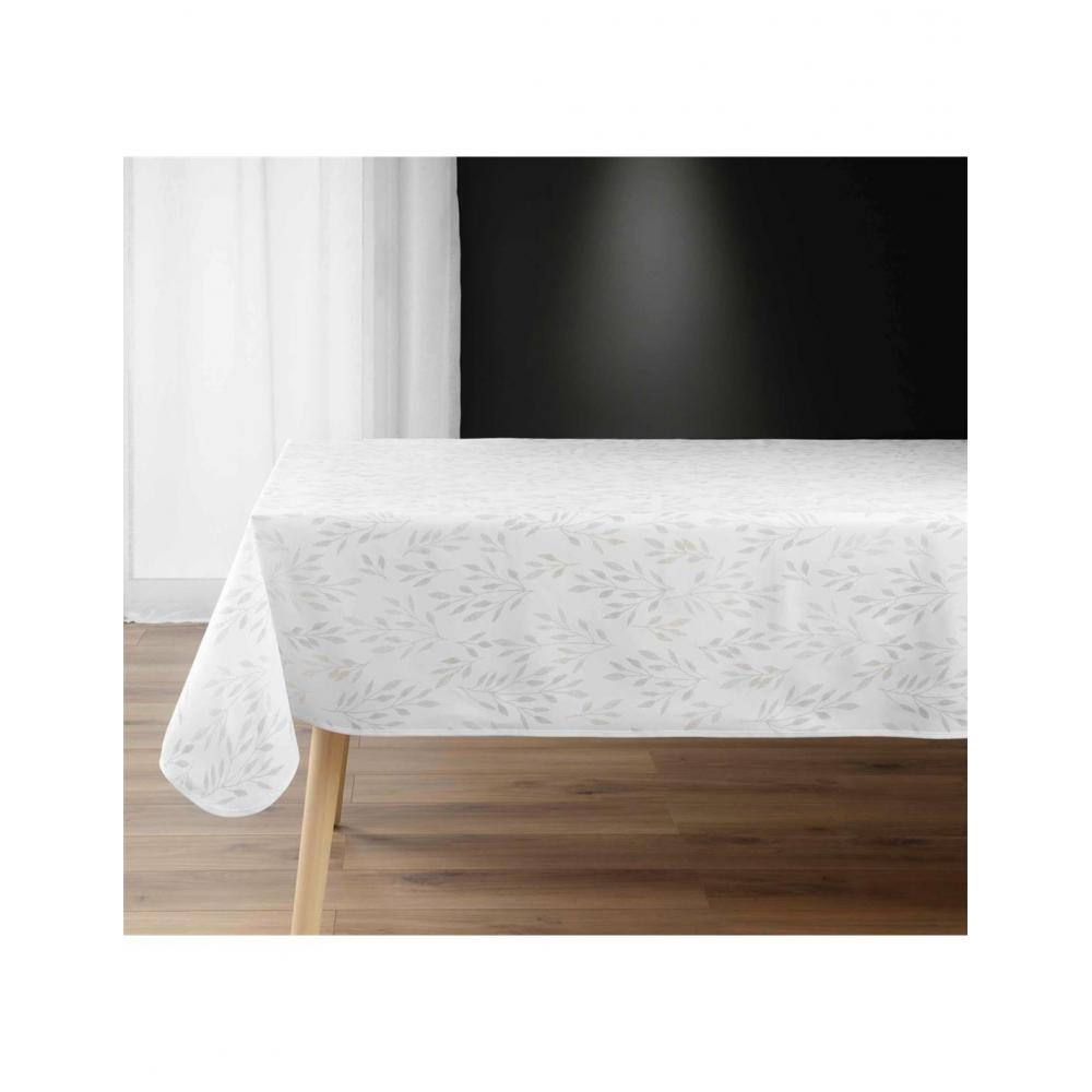 Τραπεζομάντιλο λευκό polyester/metallic printed 150x240cm Plastona 027.1723262