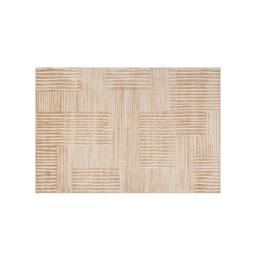 Χαλί εκρού με σχέδια polypropylene 120x170cm Plastona 07.188573A