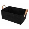 Καλάθι οργάνωσης μαύρο/καφέ χερούλια 39X27X15,5cm Plastona 06.882510302