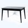 Artekko Lotus Τραπέζι Eπεκτεινόμενο MDF με Plexiglass Εφέ Μαύρο Μάρμαρο (130+30x80x75)cm Artekko 783-0017