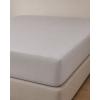 Microsilk Μονόχρωμο Σεντόνι με Λάστιχο Oscar 6 Αποχρώσεις Υπέρδιπλη (160x200+40cm) Γκρι - Μπεζ Pennie 072232-83