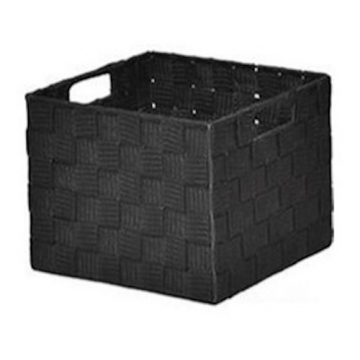 Καλάθι αποθήκευσης Polyester μαύρο 22X22X18cm