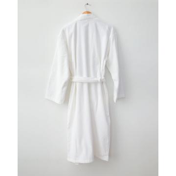 Μονόχρωμο Βαμβακερό Βελουτέ Μπουρνούζι L/XL Berlin Small | Medium Άσπρο