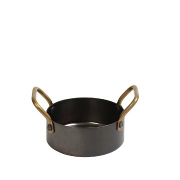 ANTIQUE STONEWASH BLACK ΚΑΤΣΑΡΟΛΑΚΙ ΜΕ 2 ΛΑΒΕΣ 3-PLY SS18/10-SS18/0 300ML D: 10 H: 5CM