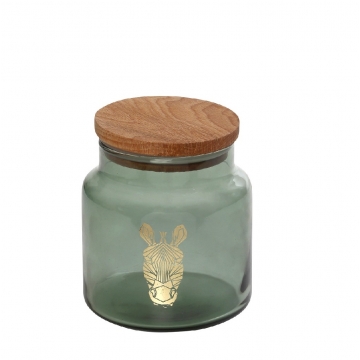 DIS. JUNGLE ZEBRA ΠΡΑΣΙΝΟ ΔΟΧΕΙΟ ΜΕ ΚΑΠΑΚΙ 635ML 10X11EK