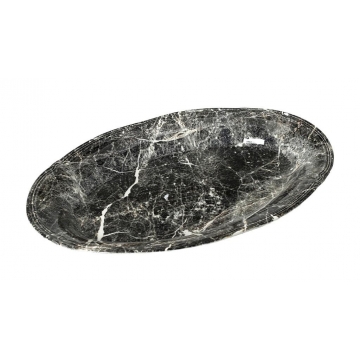 DIS. MARBLE ΠΙΑΤΕΛΑ ΟΒΑΛ ΜΑΥΡΟ 33Χ22ΕΚ