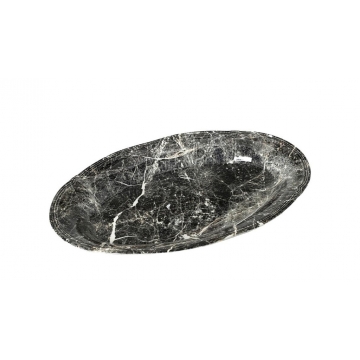 MARBLE ΠΙΑΤΕΛΑ ΟΒΑΛ ΜΑΥΡΟ 22Χ14ΕΚ