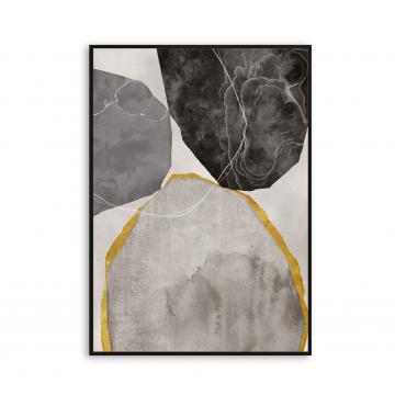 Πίνακας "Stones"με ξύλινη κορνίζα ,80x120cm
