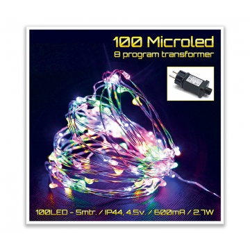 100 Microled σε σειρά 8 προγρ.&memory,5mtr.πολύχρωμο 500