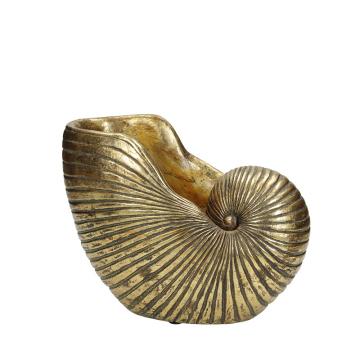 Διακοσμητικό κοχύλι polyresin,χρυσό 25x19cm
