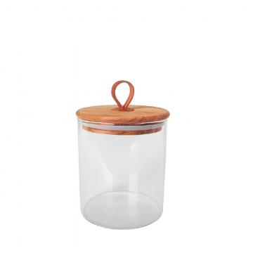 ΔΟΧΕΙΟ BOROSILICATE ΣΤΡΟΓΓ. ΜΕ ΚΑΠΑΚΙ ΑΚΑΚΙΑΣ 290ML 8,2X9,1ΕΚ