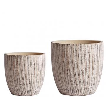Κασπώ terracotta "Bamboo" σετ 2 τεμ.15/17.5cm