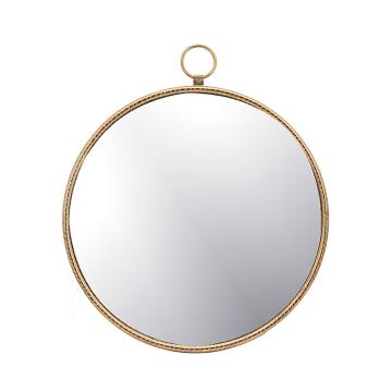 Round metal mirror twisted frame des..d.60cm, gold