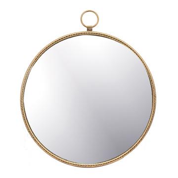 Round metal mirror twisted frame des..d.79cm, gold