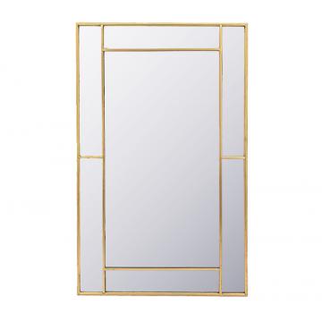 Metal mirror "hamptons" gold,75x120cm