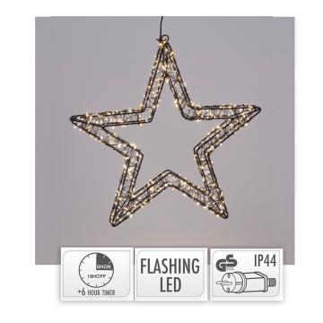 Μεταλλικό αστέρι οροφής 800 LED μαύρο 36cm