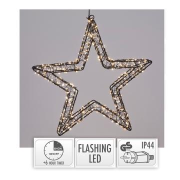 Μεταλλικό αστέρι οροφής 1200 LED μαύρο 56cm