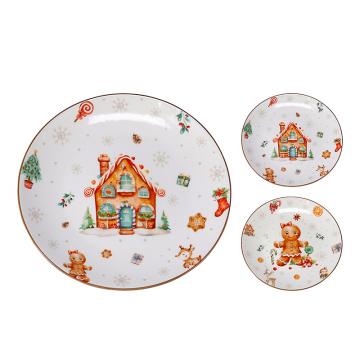 Πιάτο με gingerbread ντεκόρ σε 2σχέδια, 19,5cm