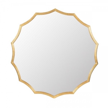 Artekko Mirror Χρυσός Μεταλλικός Καθρέπτης Τοίχου (101.6x3.2x101.6)cm