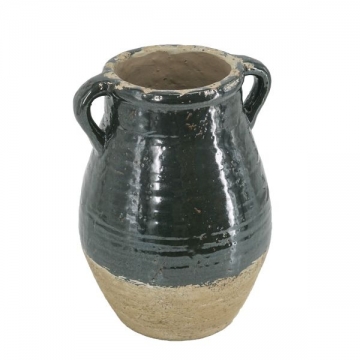 Artekko Antique Πράσινο Βάζο από Τερακότα (24.5x24.5x33)cm
