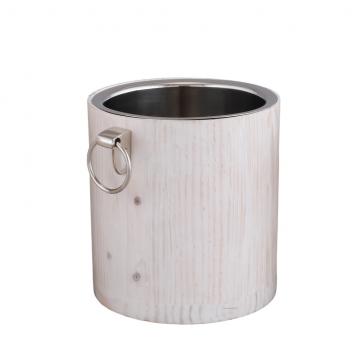 ΣΑΜΠΑΝΙΕΡΑ MANGO WOOD ΛΕΥΚΗ ΜΕ ΑΝΟΞΕΙΔΩΤΟ ΕΣΩΤΕΡΙΚΟ ΚΑΙ ΧΕΡΟΥΛΙ ΑΛΟΥΜ. 23Χ29Χ24CM