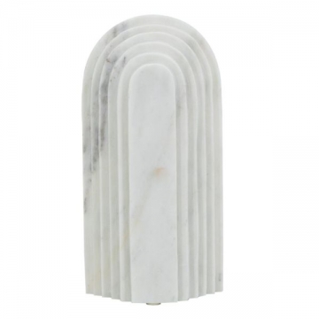 Artekko Marble Λευκό Μαρμάρινο Επιτραπέζιο Διακοσμητικό Γλυπτό (12.5x5x25)cm