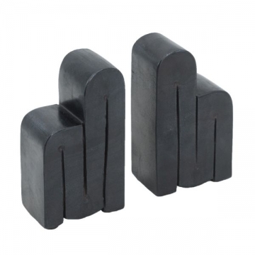 Artekko Bookends Βιβλιοστάτες από Μαύρο Μάρμαρο (8x5x14)cm 2pcs