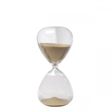 Artekko Hourglass Γυάλινη Διακοσμητική Κλεψύδρα με Μπεζ Άμμο (9x9x25.5)cm