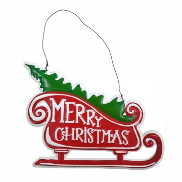 Artekko Xmas Μεταλλική Διακοσμητική Πινακίδα Τοίχου (22x17x1)cm