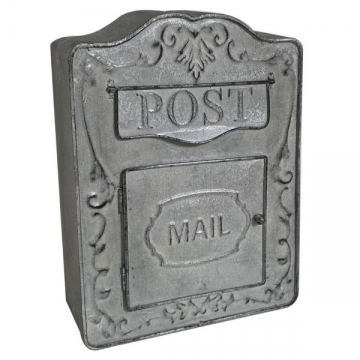 Artekko Mailbox Γκρι Μεταλλικό Γραμματοκιβώτιο (27x10x35)cm
