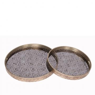 ΔΙΣΚΟΣ ΓΥΑΛ./ΠΛΑΣΤ. ΣΤΡΟΓΓΥΛΟΣ ΣΕΤ 2 39,5X39,5X4-34X34X4CM