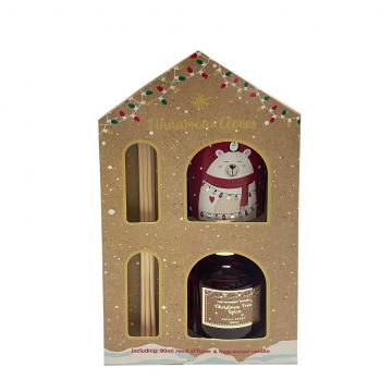 ΑΡΩΜΑΤΙΚΟ ΕΣ. ΧΩΡΟΥ 10% 80ML & ΑΡΩΜΑΤΙΚΟ ΚΕΡΙ 1,5% 80GR XMASS "CINNAMON&CLOVES"