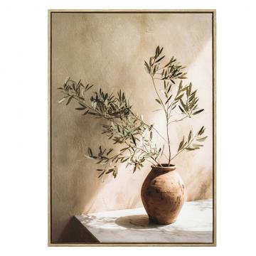 ΠΙΝΑΚΑΣ ΧΕΙΡΟΠ. ΣΕ ΚΑΜΒΑ ''ΕΛΙΑ'' ΚΑΦΕ PS/MDF 50X70ΕΚ.