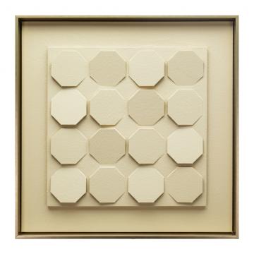 ΠΙΝΑΚΑΣ ΣΕ 3D ΚΑΜΒΑ ''ΚΥΚΛΟΙ'' ΜΠΕΖ PS/MDF 60X60ΕΚ.