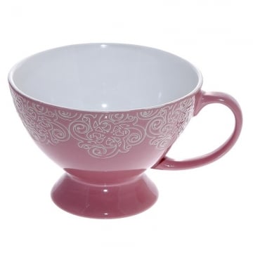 DIS. VIENNA ΜΠΩΛ ΜΕ ΠΟΔΙ ΚΑΙ ΛΑΒΗ ΡΟΖ 320ML 13.3x9.5 6/24