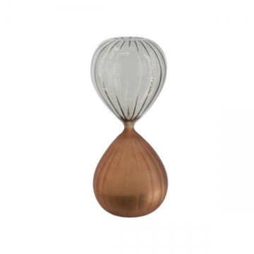 Artekko Hourglass Πολύχρωμη Ματ Γυάλινη Κλεψύδρα με Λευκή Άμμο (8.2x8.2x19.5)cm