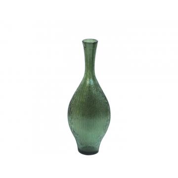 Βάζο γυάλ.recycled πράσινο Η40cm