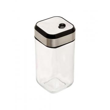 Βάζο μπαχαρικών γυάλινο /inox καπάκι 4,7x4,7x9,8cm