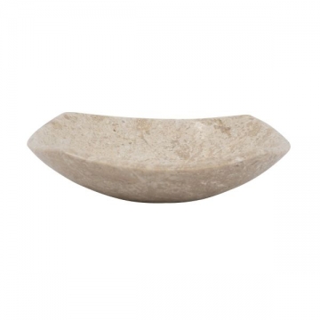 Artekko Marble Μπεζ Μαρμάρινο Μπολ (25x25x7)cm