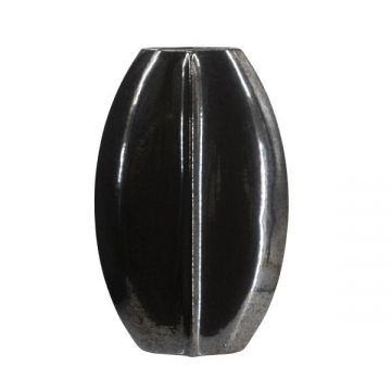Artekko Glazed Μαύρο Κεραμικό Βάζο (30x10.5x50.5)cm