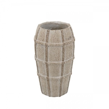 Artekko Cement Μπεζ Τσιμεντένιο Βάζο (13x13x23.5)cm
